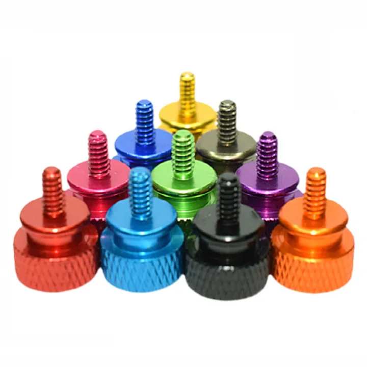10pcs M3/M4 long 6mm/8mm colorful Aluminum step thumb screw PC Case ...