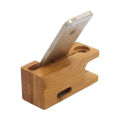 Wooden Charging Dock Station for Mobile Phone Holder Stand Bamboo Charger Stand Base For Apple Watch series and For iphone. 