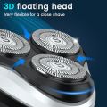 Electric Razor for Men, SweetLF 100% Waterproof Electric Shaver, Type C Rechargeable, Wet & Dry Rotary Shavers for Men with Pop-up Trimmer, Corded and Cordless, Navy Blue. 