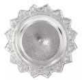 32 CM Silver Coated Tika Thali. 