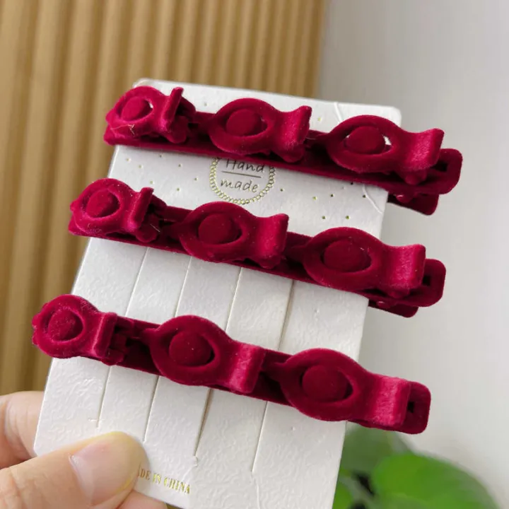 Fashion%20Braided%20Hair%20Clips%20Korean%20Style%20Flocking%20Sweet%20Cute%20Hair%20Clips%20for%20Girls%20Summer%20Bangs%20Side%20Clip%20%7C%20Maroon%20-%20Image%203