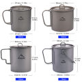 Widesea Camping Mug Titanium Cup Tourist Tableware Picnic Utensils Outdoor Kitchen Equipment Travel Cooking set Cookware Hiking.