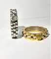 Gold Plated Stainless steel Crown Chain Ring For Men /Women-Rolex Style Girls Ring Silver Golden Rolex Jubilee Chain Ring For Men And Women. 