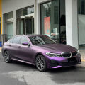PET Ultra Matte Ghost Black Purple Metallic Car Vinyl Wrap Film With Air Release Self Adhesive DIY Motorcycle Sticker Decal. 