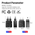 Total 40W PD USB C Charger Quick Charge QC 3.0 Wall Charger Adapter For iPhone 14 13 USB Charger Fast Charging.