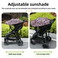 Universal Baby Stroller Canopy UV Protection Sunscreen Cover Cartoon Sun Shade Extend Awning Summer Newborn Stroller Accessories.