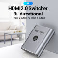 Vention HDMI Switcher 4K 60Hz Bi-Direction 2.0 HDMI Switch 1x2/2x1 Adapter for PS4/5 Xiaomi TV Box 8K HDMI 2.1 Splitter.