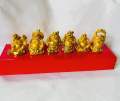 Prosperity Golden Laughing Buddha Figurines For Wealth And Success-Set of 6 PCs. 