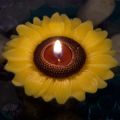 (PACK OF 10)  SUNFLOWER SHAPE CANDLE/ MULTICOLOR / SUNFLOWER CANDLES/ TEA LIGHT CANDLES. 