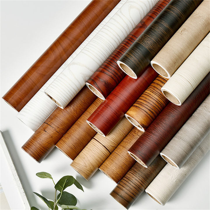 50cm Wide Wood Grain Home Decor Furniture Waterproof Vinyl Wall Sticker ...