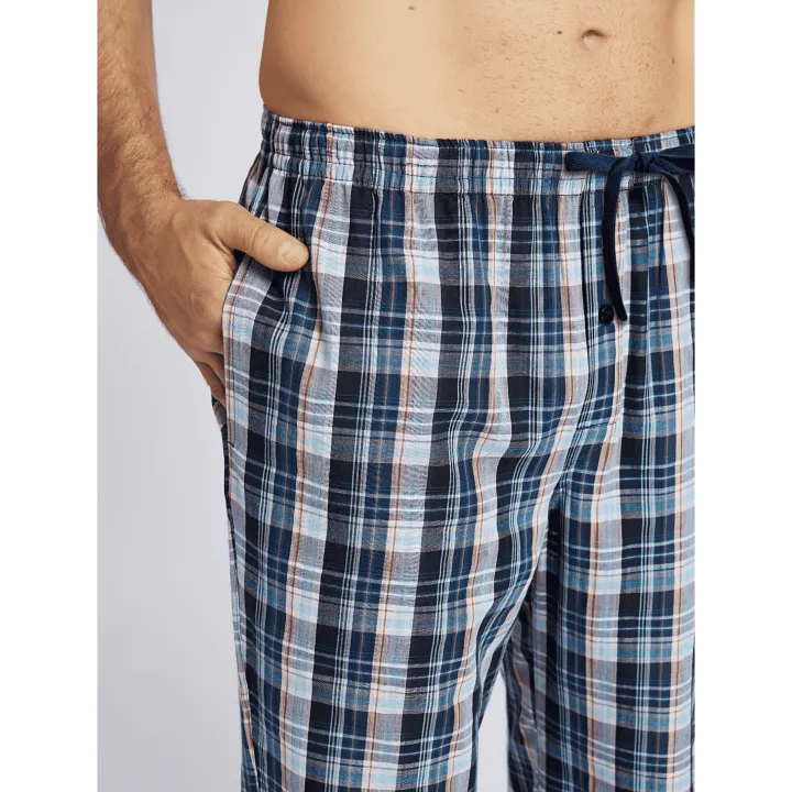 Men's%20Pajama%20Pants%20Autumn%20New%20Checked%20Cotton%20Thin%20Soft%20Comfortable%20Elastic%20Waistband%20with%20Pockets%20Home%20Lounge%20Pants%20-%20Image%202