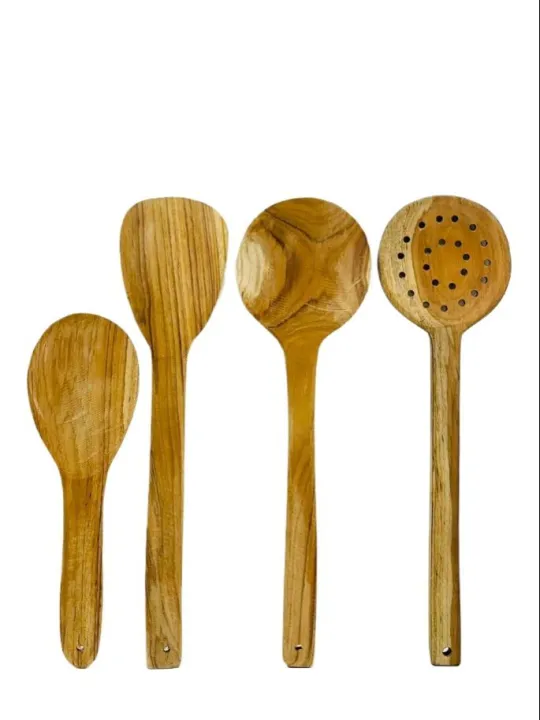 Wooden Spoons 4 Pieces Set / Multi-Purpose Cooking Tools / 4pcs wooden spoon / Traditional Spoons