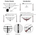 Hammock Mosquito Net Outdoor Breathable Insect Screen Portable Travel Camping Hammock with Mosquito Net Included Adult Size.