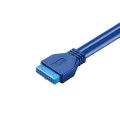 Dual USB 3.0 Front Panel Header Adapter - 20-Pin to USB 3.0 Motherboard Bracket Cable for PC.