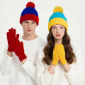2pc Christmas Cosplay Funny Beanie Hat and Gloves,Unisex Winter Warm Classic Knitted Hat,Halloween,new Year Costume Accessories.
