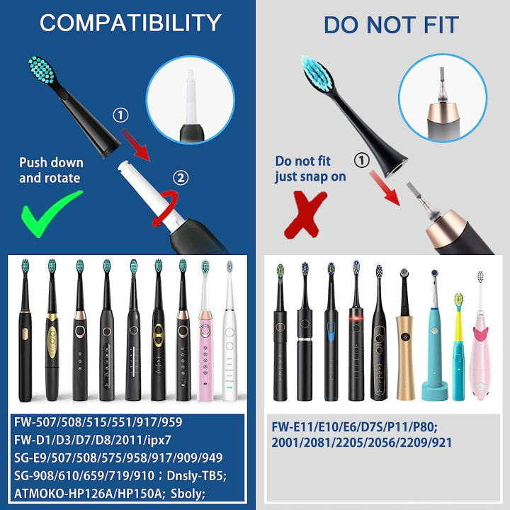 4%20Pcs%20Electric%20Toothbrush%20Heads%20Compatible%20with%20Fairywill%20D7/D8/FW507/FW508/FW551/917/959/SG-E9%20Moderately%20Soft%20Bristles%20Brush%20-%20Image%203