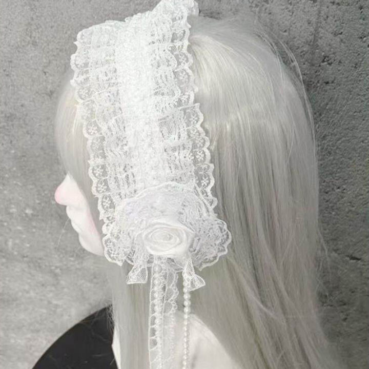 Gothic%20Lolita%20Lace%20Headband%20with%20Rose%20Flower%20Pearl%20Tassel%20Black%20White%20Frilled%20Headdress%20for%20Women%20Cosplay%20Party%20Hair%20Accessories%20-%20Image%202