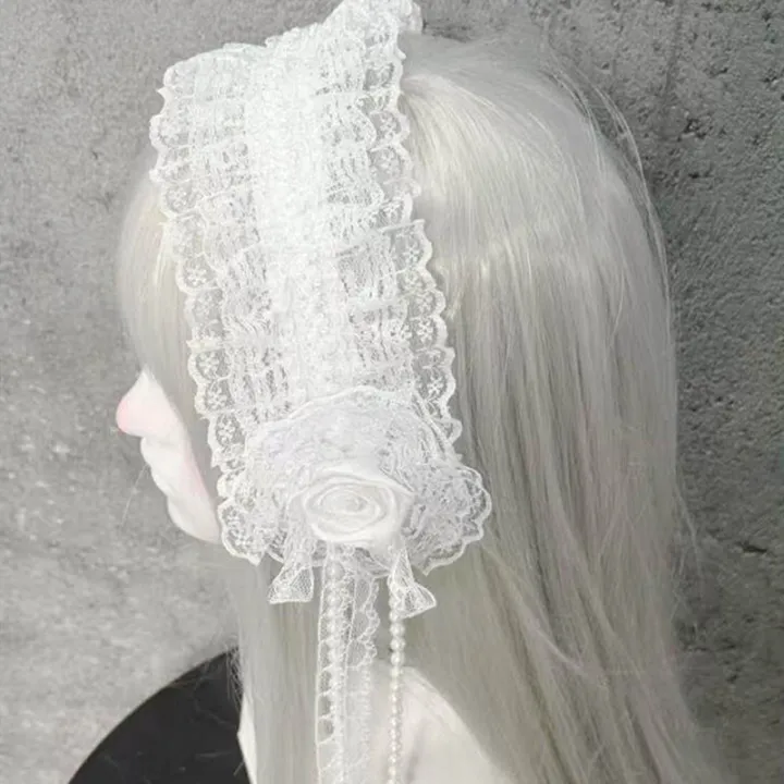 Gothic%20Lolita%20Lace%20Headband%20with%20Rose%20Flower%20Pearl%20Tassel%20Black%20White%20Frilled%20Headdress%20for%20Women%20Cosplay%20Party%20Hair%20Accessories%20-%20Image%202