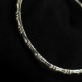 Pure Silver Bamboo Design Bracelet/Women/11 Gram. 