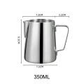 JUSTINLAU Stainless Steel Coffee Pots with Scale Coffee Milk Frothing Pitcher Jug Espresso Steam Pitcher Coffee Milk Foam Tools. 