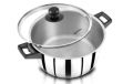 Hawkins Stainless Steel Casserole Cook And Serve With Toughened Glass Lid 3 Litre. 