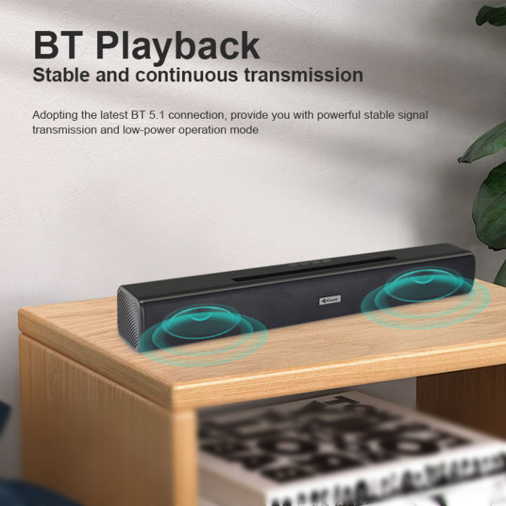 KISONLI%20LED-803%20WIRELESS%20BT%2016W%20PORTABLE%20SOUNDBAR%20SPEAKERS%20Kisonli%20LED-803%20Wireless%20Bluetooth%2016W%20Portable%20Soundbar%20Speaker%20with%20Powerful%20Stereo%20Sound,%20USB%20Playback,%20AUX%20Input%20and%20LED%20Indicator%20Light%20-%20Image%203