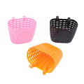 Front Handlebars Waterproof Rear Bike Basket Plastic Bicycles Basket With Fastens Strap For Boy Girl Bike Plastic Basket. 