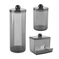 1/3 Pcs Acrylic Qtip Holder with Lid Clear Cotton Pad Holder Bathroom Makeup Organizers Containers Storage Box for Cotton Ball.