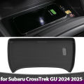Fast Wireless Charging Pad Non-Slip Mat Storage Lightweight Phone Wireless Charger Mat for Subaru CrossTrek GU 3th 2024 2025.