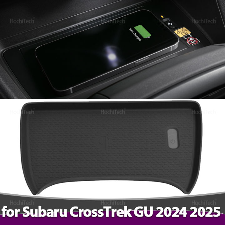 Fast Wireless Charging Pad Non-Slip Mat Storage Lightweight Phone Wireless Charger Mat for Subaru CrossTrek GU 3th 2024 2025