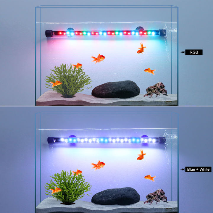 Blue+White / RGB Aquarium Underwater LED Fish Tank lamp LED Bar Light ...