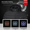 Men 9 Areas Heated Jacket USB Winter Outdoor Electric Heating Jackets Warm Sprots Thermal Coat Clothing Heatable Cotton jacket. 