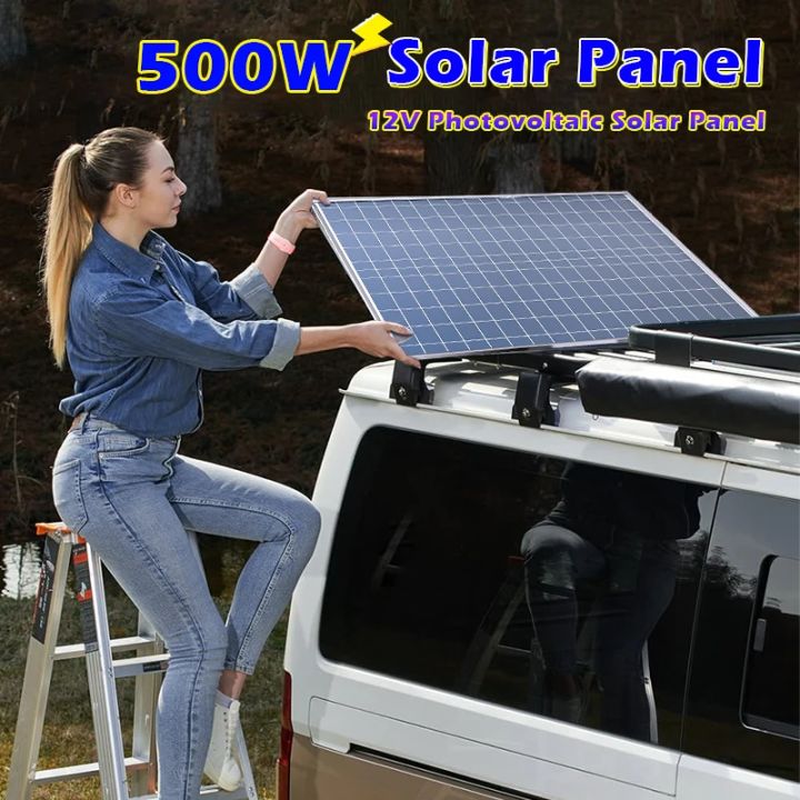 500W%2012V%20Photovoltaic%20Solar%20Panel%20Power%20Bank%20Kit%20Fast%20Battery%20Charger%20500W%20100A%20Controller%20Solar%20Plate%20for%20Home%20Camping%20RV%20Car%20-%20Image%202