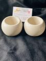 White Concrete Round Pot -  Customise Rustic Concrete Pot, Minimalist Concrete Planter, Tabletop and Shelf Concrete Decoration, Home and Office Gift. 