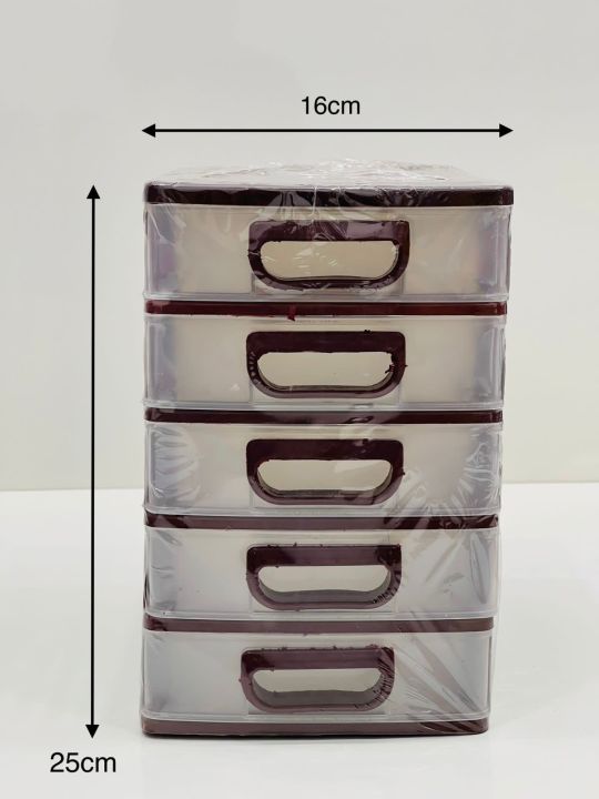 High%20Quality%20Mini%20Plastic%20Drawers%20Organizer%20Small%20Storage%20Drawers%20Containers%20with%205%20Clear%20Drawer%20-%20Image%203