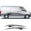 2Pcs Van Door Side Stickers Graphics Stripes Kit Cover Auto Body Decor Camper Car Horsebox Caravan RV Vinyl Decals Accessories.