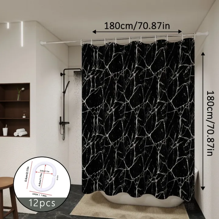 Bathroom%20Shower%20Curtain%20Waterproof%20Bathtub%20Bathing%20Curtains%20Easy%20Clean%20and%20Wipe%20PEVA%20Shower%20Curtains%20Marble%20Curtain%20with%20Hooks%20-%20Image%205