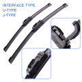 Car Wipers 13''-28'' Universal J-Type Natural High-Definition Silent Stable Durable Front Windshield Replacement Wipers.