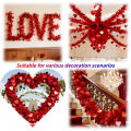 4M Artificial Valentine's Day Heart-Shaped Vine Hanging Ribbon Garland Ornament, for Wedding Party Decor, Engagement Anniversary.