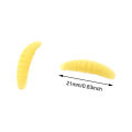 100Pcs/Bag 2cm 0.3g Bread Worm Silicone Artificial Baits Maggot Grub Soft Fishing Lure Hooks Biomimetic Smell Worms Glow Shrimps.