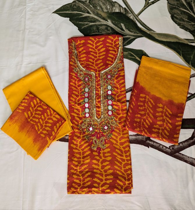 unstitched batik karchupi dress for woman/ for girls | Daraz.com.bd