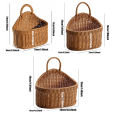 Wall Mounted Vegetable and Fruit Basket, Simulated Rattan Hanging Basket, Plastic Wall-mounted Hanging Basket, Home Decoration. 