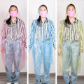 Raincoat card disposable raincoat waterproof portable raincoat for adults one time use random color. 