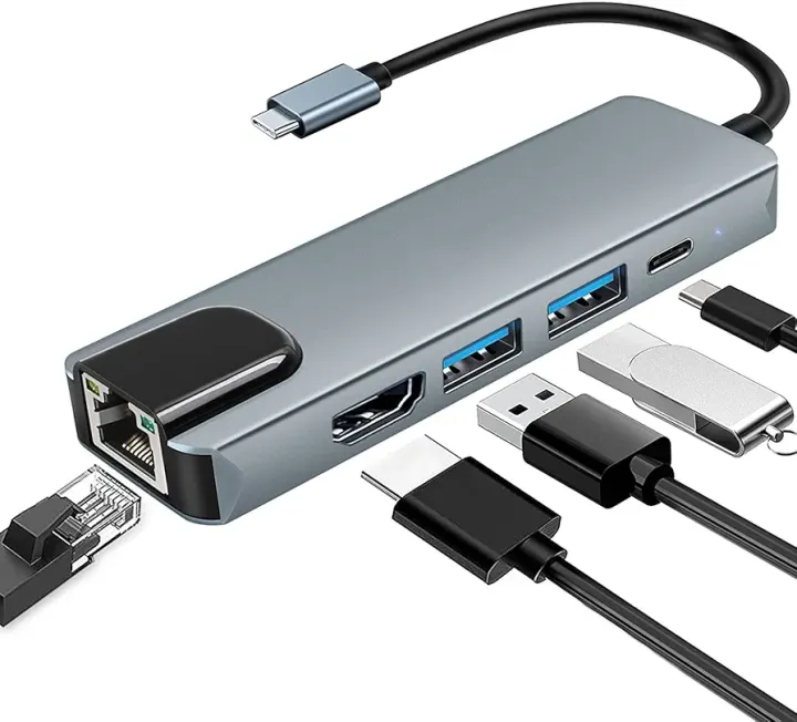 Typ%20c%20%205%20in%201%20USB%20C%20Docking%20Station%20with%204K%20HDMI,%20RJ45%20Ethernet,%20USB3.0,%20100W%20PD,%20Compatible%20with%20MacBook%20Pro/Air,%20IPad%20Pro,%20IPad%20Mini%206,%20Surface%20Pro%20and%20More%20Type%20C%20Devices%20-%20Image%208