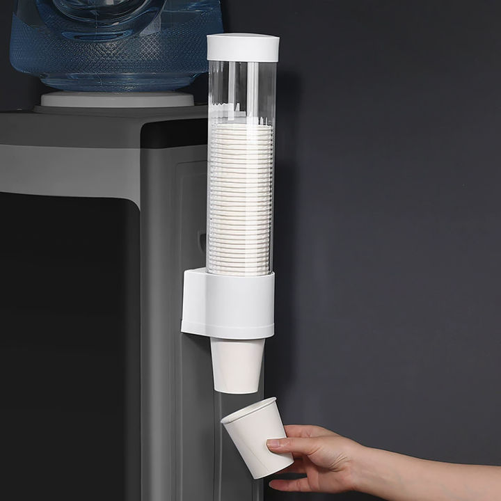 Disposable%20cup%20extractor,%20Wall%20mounting,%20Disposable%20paper%20cup,%20Dispenser,%20Plastic%20cup%20holder,Dispenser%20automatically%20drops%20cup%20-%20Image%204