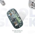 Wireless Bluetooth Transparent Mouse, Tri-Mode (BT5.1+ BT5.1+ 2.4GHz) Type C Rechargeable Mouse Silent Ultra Thin 4 DPI Adjustable.