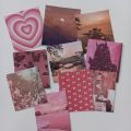 Pink (a) Journaling sticker sheets - Pack of 10 - Size: 5 x 5 cm. 
