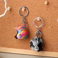 Creative Motorcycle Helmet Keychain Fashion Safety Helmet Keyring for Car Keys, Bag Pendant Decor.