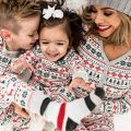 2023 Christmas Family Matching Pajamas New Year Xmas Father Mother Kids Baby Clothes Set Dad Mom And Daughter Son Pyjamas Outfit. 