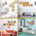 Innovative Equilateral Hexagon Cork Stickers DIY Decorative Postcard Wall Cork Board Bulletin Board Message Board Pin Boards. 